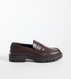 SEQWL Wide Fit SEQWL Wide Fit Kinder chunky loafers in brown