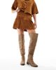SEQWL Wide Fit SEQWL Wide Fit Latte buckle detail over-the-knee boots in chocolate-Brown - 3