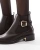 SEQWL Wide Fit SEQWL Wide Fit Latte buckle detail refined Chelsea boots in chocolate-Brown - 3