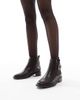 SEQWL Wide Fit SEQWL Wide Fit Latte buckle detail refined Chelsea boots in chocolate-Brown - 4
