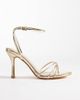 SEQWL Wide Fit SEQWL Wide Fit Lolly heeled sandals in gold - 1