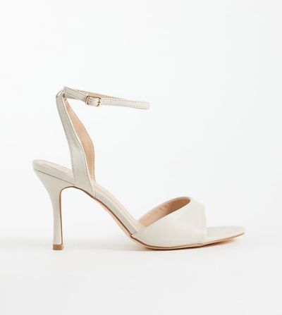 SEQWL Wide Fit SEQWL Wide Fit Lolly heeled sandals in off white