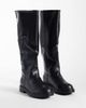 SEQWL Wide Fit SEQWL Wide Fit Mickey pull-on knee boots in black - 4