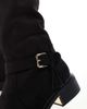 SEQWL Wide Fit SEQWL Wide Fit over the knee flat boots with tassels in black - 3