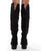 SEQWL Wide Fit SEQWL Wide Fit over the knee flat boots with tassels in black - 4