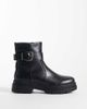SEQWL Wide Fit SEQWL Wide Fit Perth chunky buckle detail boots in black - 1