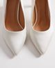 SEQWL Wide Fit SEQWL Wide Fit Petunia heeled pumps in white satin - 4
