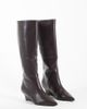 SEQWL Wide Fit SEQWL Wide Fit refined wedge knee boots in chocolate brown - 1