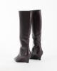 SEQWL Wide Fit SEQWL Wide Fit refined wedge knee boots in chocolate brown - 4