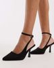 SEQWL Wide Fit SEQWL Wide Fit Salado heeled pumps in black micro - 1