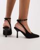 SEQWL Wide Fit SEQWL Wide Fit Salado heeled pumps in black micro - 3
