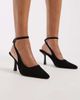 SEQWL Wide Fit SEQWL Wide Fit Salado heeled pumps in black micro - 4