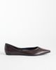 SEQWL Wide Fit SEQWL Wide Fit Scar pointed ballet flats in chocolate brown - 1