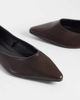 SEQWL Wide Fit SEQWL Wide Fit Scar pointed ballet flats in chocolate brown - 3