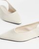 SEQWL Wide Fit SEQWL Wide Fit Scar sling back pointed ballet flats in cream-Neutral - 4