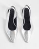 SEQWL Wide Fit SEQWL Wide Fit Scar sling back pointed ballet flats in silver - 2