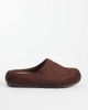 SEQWL Wide Fit SEQWL Wide Fit Simba faux suede clogs in chocolate brown - 1