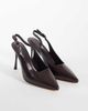 SEQWL Wide Fit SEQWL Wide Fit slingback pointed toe stiletto heel pumps in brown faux leather - 2