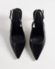SEQWL Wide Fit SEQWL Wide Fit slingback pointed toe stiletto heeled pumps in black faux leather - 2