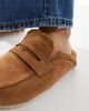 SEQWL Wide Fit SEQWL Wide Fit Soda fur lined mules in taupe-Neutral - 3