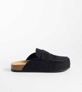 SEQWL Wide Fit SEQWL Wide Fit Soda slip on loafer style mules in black