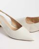 SEQWL Wide Fit SEQWL Wide Fit Sorrento sling back low block heeled sandals in cream-White - 3