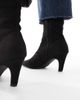 SEQWL Wide Fit SEQWL Wide Fit Starburst kitten heel sock boots in black suedette - 2