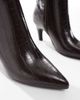 SEQWL Wide Fit SEQWL Wide Fit Starburst knee boots in croc chocolate-Brown - 3