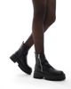SEQWL Wide Fit SEQWL Wide Fit Stella zip detail chunky boots in black - 2