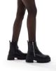 SEQWL Wide Fit SEQWL Wide Fit Stella zip detail chunky boots in black - 4