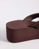 SEQWL Wide Fit SEQWL Wide Fit Thong flatform wedge in chocolate-Brown - 4