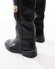 SEQWL Wide Fit SEQWL Wide Fit Twix buckle detail refined riding boots in black - 2