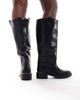 SEQWL Wide Fit SEQWL Wide Fit Twix knee boots in black - 3