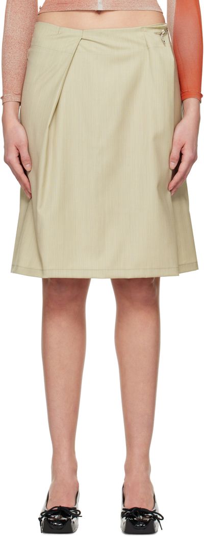 Serapis Serapis Beige Jewel Rudder Midi Skirt
