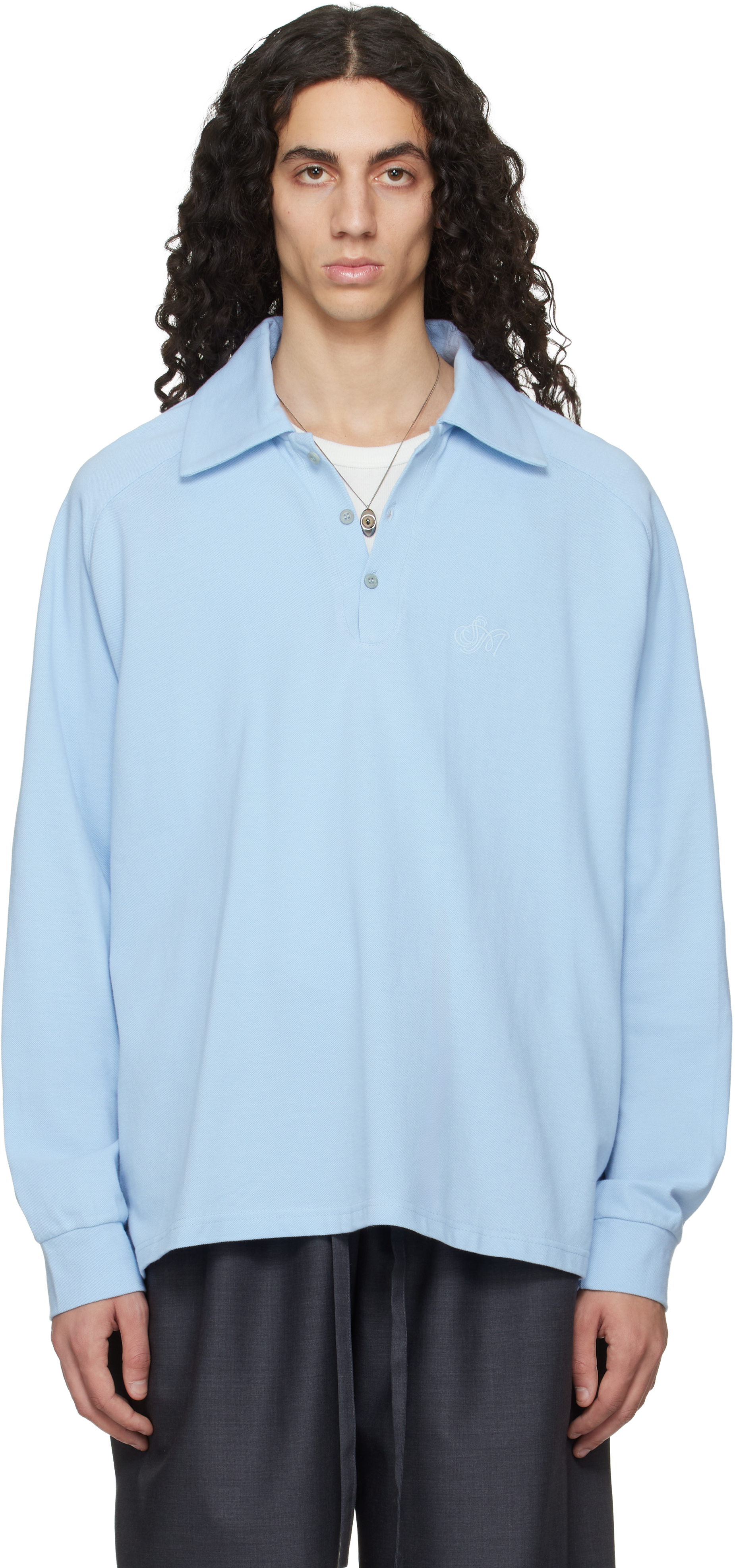 Serapis - White Embossed Long Sleeve T-Shirt