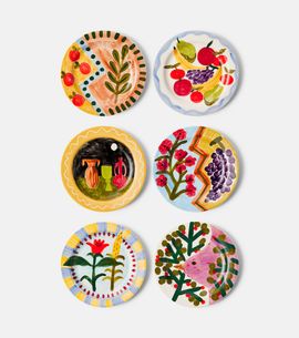 Serax Serax Santiago De Borja stoneware set of 6 dinner plates by Shurleey