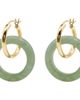 seree seree Amelie Jade-Green Gemstone Hoop Earrings - 1