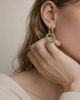 seree seree Amelie Jade-Green Gemstone Hoop Earrings - 2