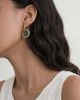 seree seree Amelie Jade-Green Gemstone Hoop Earrings - 3
