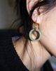 seree seree Amelie Jade-Green Gemstone Hoop Earrings - 4