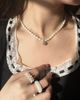 seree seree Belle Pearl and Green Jade Choker - 4