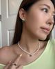 seree seree Belle Pearl and Green Jade Choker - 5