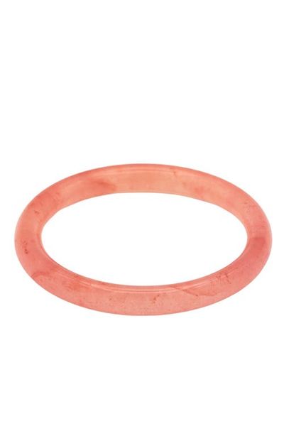 seree seree Blush Skinny Pink Round Gemstone Bangle