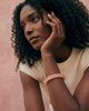 seree seree Blush Skinny Pink Round Gemstone Bangle - 2