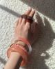 seree seree Blush Skinny Pink Round Gemstone Bangle - 4