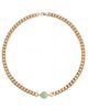 seree seree Charlotte Green Jade Gold-Tone Chain Necklace  - 1