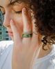 seree seree Chess Light Dark Cyan Jade Ring - 3