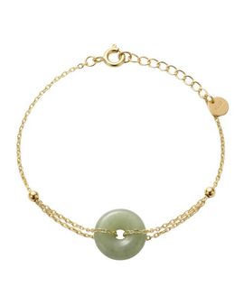 seree seree Coin Green Jade Bracelet