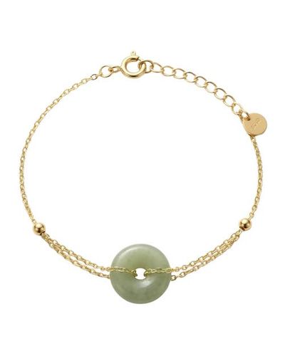 seree seree Coin Green Jade Bracelet