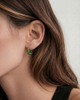 seree seree Fay Beaded Jade Hoop Earrings - 4